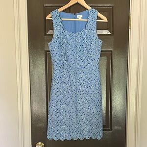 J. Crew Light Blue Floral Mini Dress